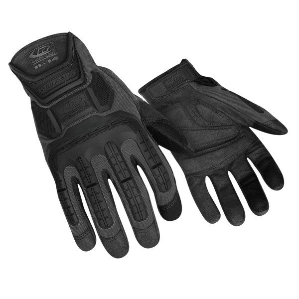 R 14 Mechanics Black Ringers Gloves Ringers Gloves