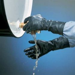 North® by Honeywell Size 9 Black 11" 16 mil Unsupported Butyl™ Chemical Resistant Gloves With Rough Grip-Saf Palm Finish And Rolled Beaded Cuff