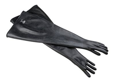 North® By Honeywell Size 9.75 Black Drybox 32" 15 mil Butyl Ambidextrous Chemical Resistant Gloves With 6" Dia Rolled Cuff