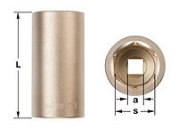 DW-1/2D1 - Socket Deep Well 1/2D 1'' AMPCO