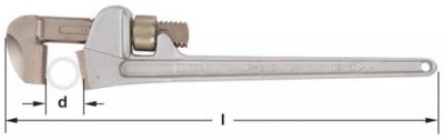 W-213AL - Wrench Pipe Aluminum 18'' OAL AMPCO