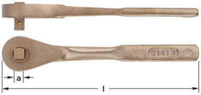 W-140R - Wrench Ratchet 3/4'' Drive AMPCO