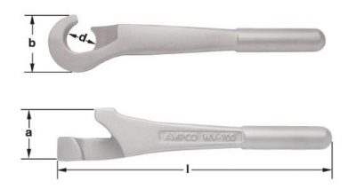 WV-100 - Wrench Valve Wheel 1-3/8'', 14-1/4'' OAL AMPCO