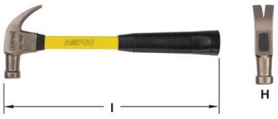H-19FG - Hammer Claw .75 Lb 14'' OAL AMPCO