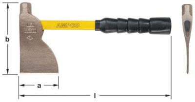 H-90FG - Hatchet 3-5/8'' Blade 14'' OAL AMPCO
