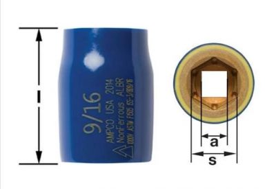 ISS-3/8D9/16 - Insulated Socket Std 3/8D9/16'' AMPCO