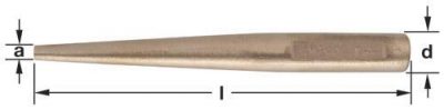 D-23 - Pin Straight 7/16 Tip 10'' OAL AMPCO