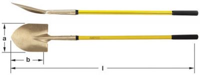 S-81FG - Shovel Round Pt Long Handle AMPCO
