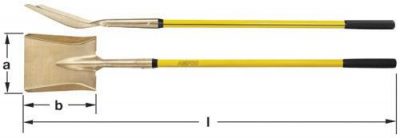 S-82FG - Shovel Square Pt Long Handle AMPCO