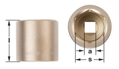 SS-3/8D9/16 - Socket Std 3/8D 9/16'' AMPCO