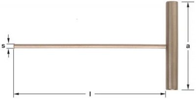 WT-4MM - Wrench Hex Key T-Handle 4mm AMPCO