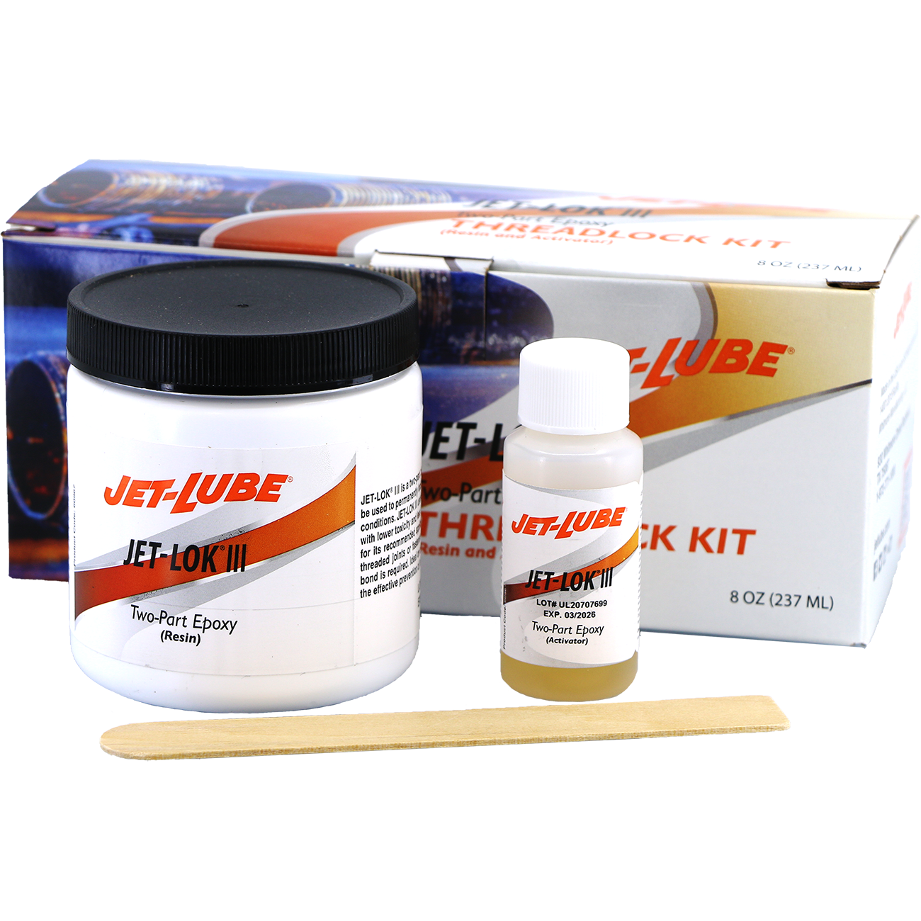 Jet Lube JET LOK III Threadlocker Two Part Epoxy product Jet-Lube Jet-Lube