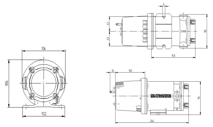 Sample Flow Housing Oldham Simtronics GD10P IR Point Gas Detector - Oldham Simtronics