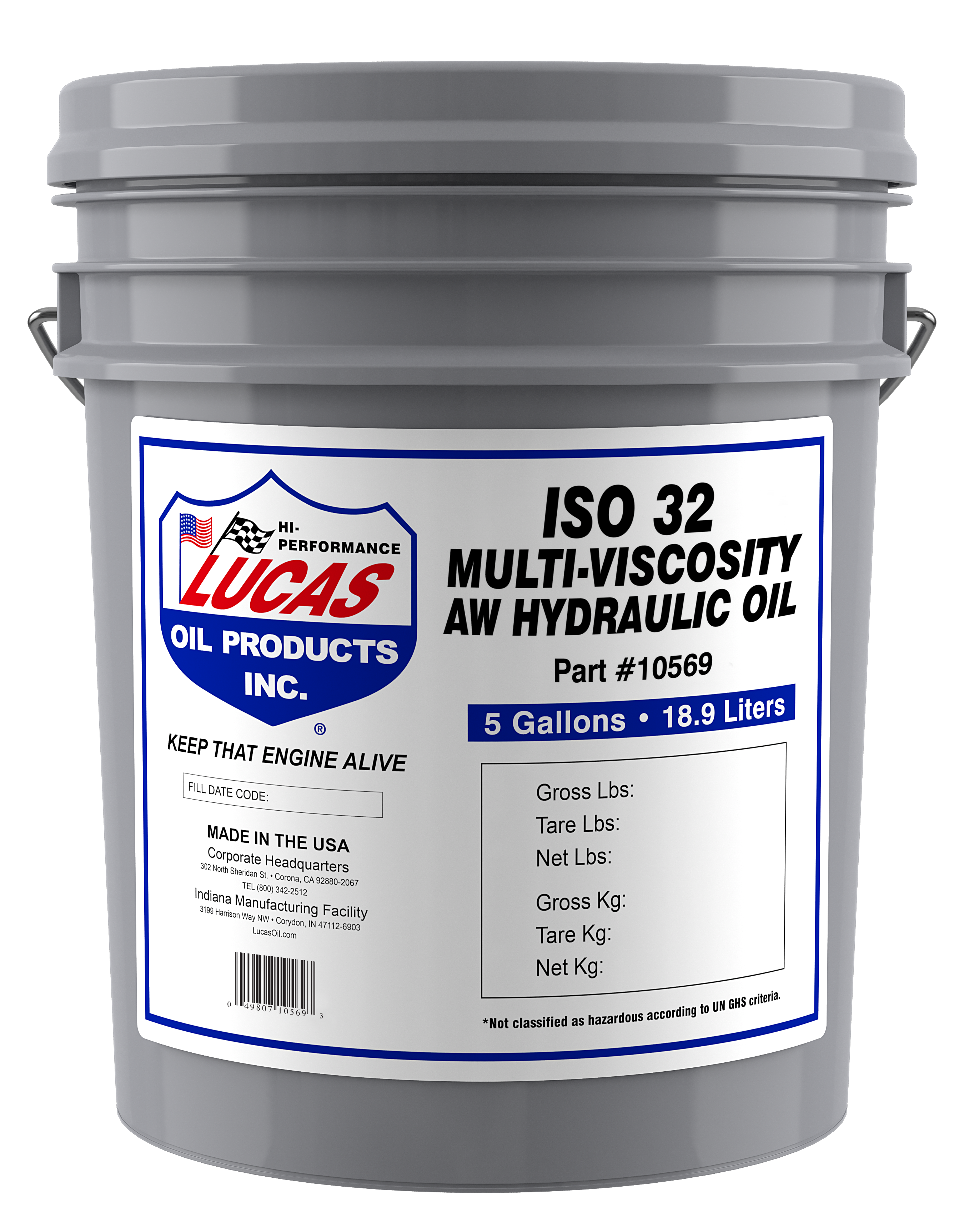 10569 multivisc aw iso32 hydraulicoil pail