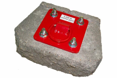 AJ720A - 3M Protecta D-ring Plate Anchor For Concrete, with Fastener Kit