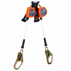 3500278 3M DBI SALA Nano Lok Edge Twin Leg Personal Self Retracting Lifeline Cable Steel Rebar Hook 7 3 ft Class 2 ANSI Self Retracting Devices