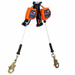 3500282 - 3M DBI-SALA Nano-Lok Edge Twin-Leg Personal Self Retracting Lifeline, Cable, Steel Swivel Snap Hook, 8 ft. Class 2 ANSI