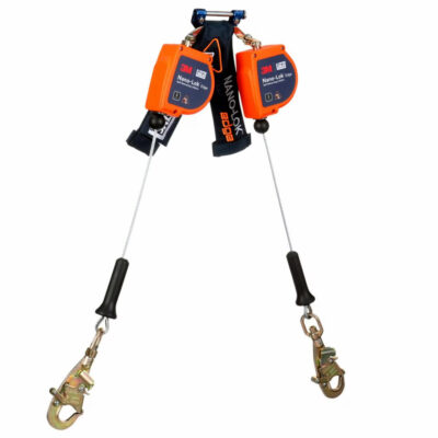 3500282 - 3M DBI-SALA Nano-Lok Edge Twin-Leg Personal Self Retracting Lifeline, Cable, Steel Swivel Snap Hook, 8 ft. Class 2 ANSI