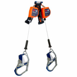 3500283 - 3M DBI-SALA Nano-Lok Edge Twin-Leg Personal Self Retracting Lifeline, Cable, Aluminum Comfort Hook, 7 ft., Class 2 ANSI