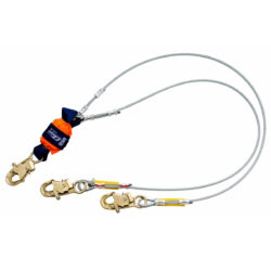 1246067 - 3M DBI-SALA EZ-Stop Leading Edge 100% Tie-Off Cable Shock-Absorbing Lanyard, Orange, 6 ft