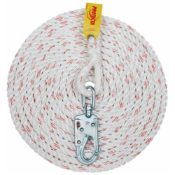 1299991 - 3M Protecta Rope Lifeline with Swivel Snap Hook, 5/8 in Polyester and Polypropylene Blend, White, 30 ft