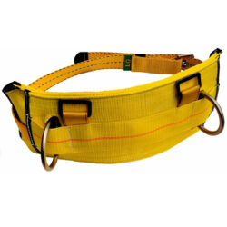 1000542 - 3M DBI-SALA Derrick Tongue Buckle Positioning Belt with Pass-Thru Harness Connector, Yellow, Small