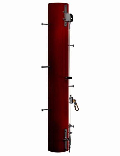 6116635 - 3M DBI-SALA Lad-Saf Cable Vertical Safety System Bracketry For Wood Pole, 2 User, Galvanized Steel