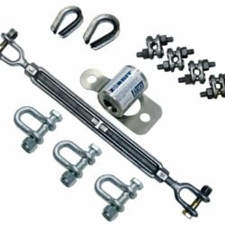 7401033 - 3M DBI-SALA Metal Horizontal Lifeline Energy Absorber with Hardware Kit, 3 Shackles, Turnbuckle, Cable Clips