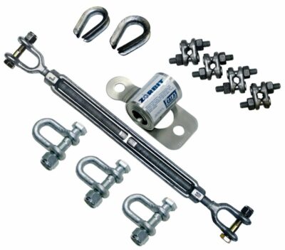 7401033 - 3M DBI-SALA Metal Horizontal Lifeline Energy Absorber with Hardware Kit, 3 Shackles, Turnbuckle, Cable Clips