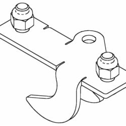 7400089 - 3M DBI-SALA SecuraSpan Perpendicular I-Beam HLL Stanchion Intermediate Bracket, Order Separately, 1 ea