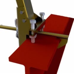 7400052 - 3M DBI-SALA Temporary I-Beam Horizontal Lifeline Stanchion Base, Fits 6 - 12 in Flange Up To 2.25 in Thick