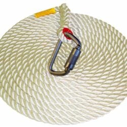 AC215A1 - 3M PROTECTA Rope Lifeline 5/8 in. (1.6 cm) Nylon with Carabiner, 15M