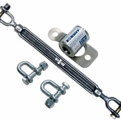 7401032 - 3M DBI-SALA Metal Horizontal Lifeline Energy Absorber with Hardware Kit, 2 Shackles, Turnbuckle