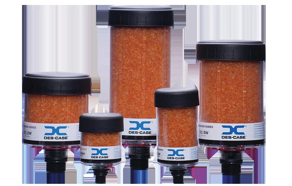 Des-Case Standard Series Orange Silica Breathers DC-BBW DC-1W DC-2W DC-3W DC-4W