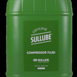 Sullair Sullube polyglycol synthetic compressor fluid in green pail container