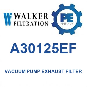 Walker A30125EF Alpha Series Vacuum Pump Exhaust Filter