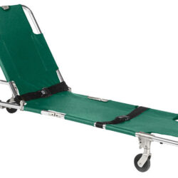 Junkin Safety JSA-604-S ''EASY FOLD'' Swivel Wheeled Stretcher with Adjustable Back Rest