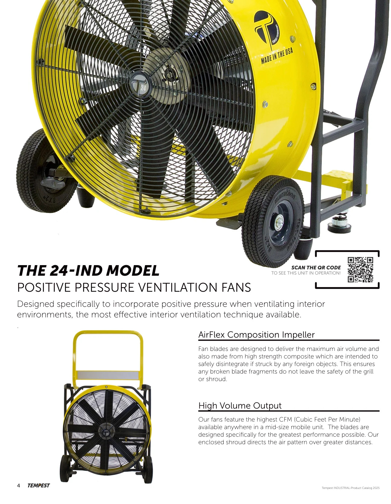 Tempest 24-IND industrial positive pressure ventilation fan