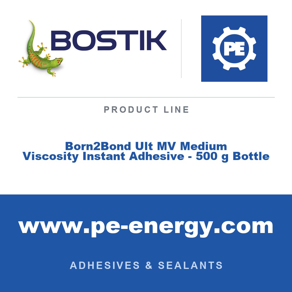 Bostik Born2Bond Ult MV Medium Viscosity Instant Adhesive - 500 g Bottle - Bostik Born2Bond Ult MV Medium Viscosity Instant Adhesive - 500 g Bottle