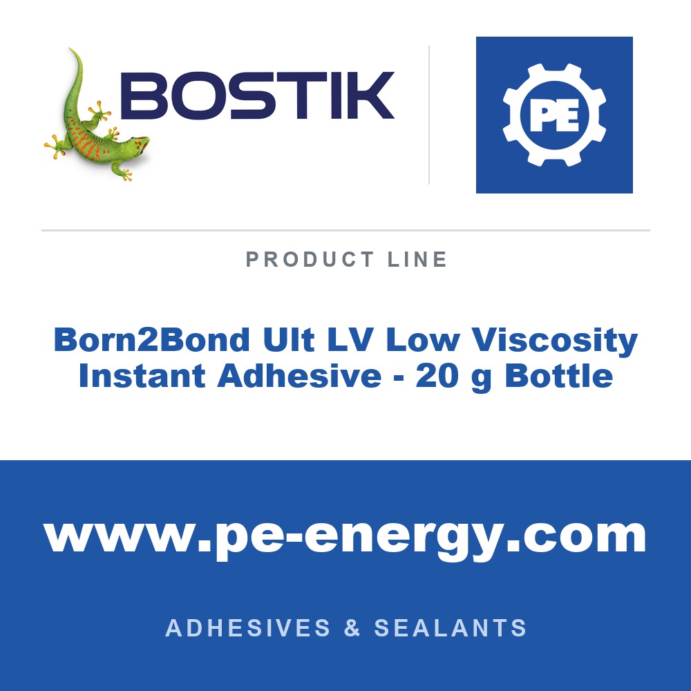 Bostik Born2Bond Ult LV Low Viscosity Instant Adhesive - 20 g Bottle - Bostik Born2Bond Ult LV Low Viscosity Instant Adhesive - 20 g Bottle