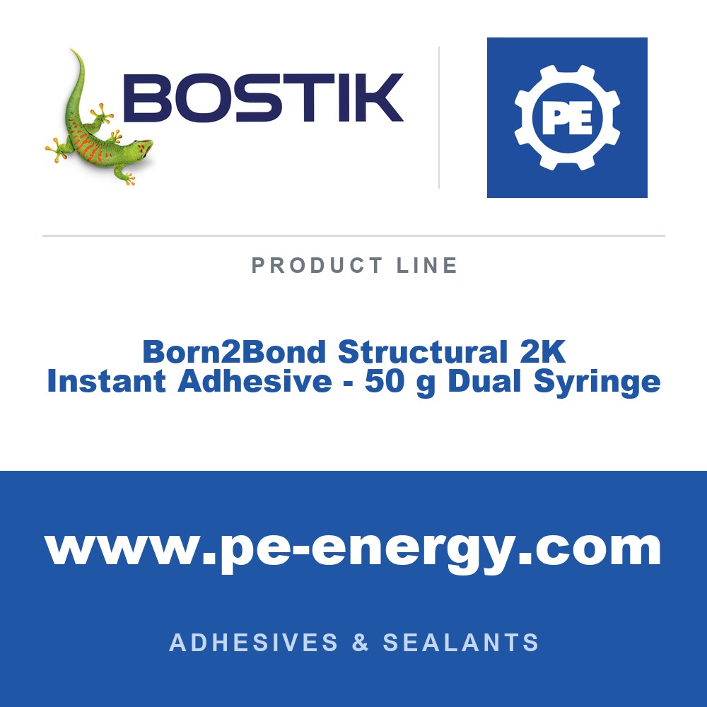 Bostik Born2Bond Structural 2K Instant Adhesive - 50 g Dual Syringe - Bostik Born2Bond Structural 2K Instant Adhesive - 50 g Dual Syringe