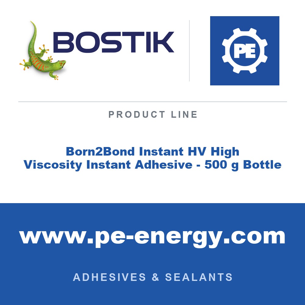 Bostik Born2Bond Instant HV High Viscosity Instant Adhesive - 500 g Bottle - Bostik Born2Bond Instant HV High Viscosity Instant Adhesive - 500 g Bottle