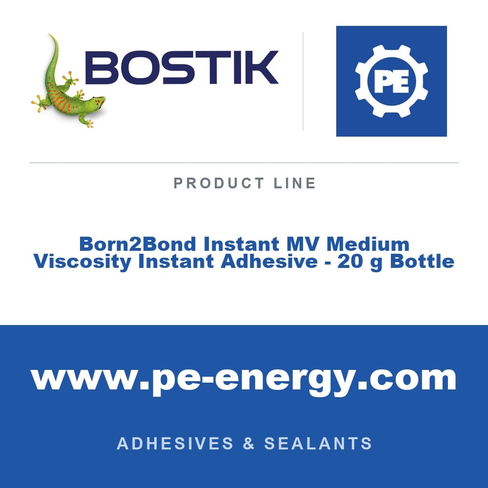 Bostik Born2Bond Instant MV Medium Viscosity Instant Adhesive - 20 g Bottle - Bostik Born2Bond Instant MV Medium Viscosity Instant Adhesive - 20 g Bottle