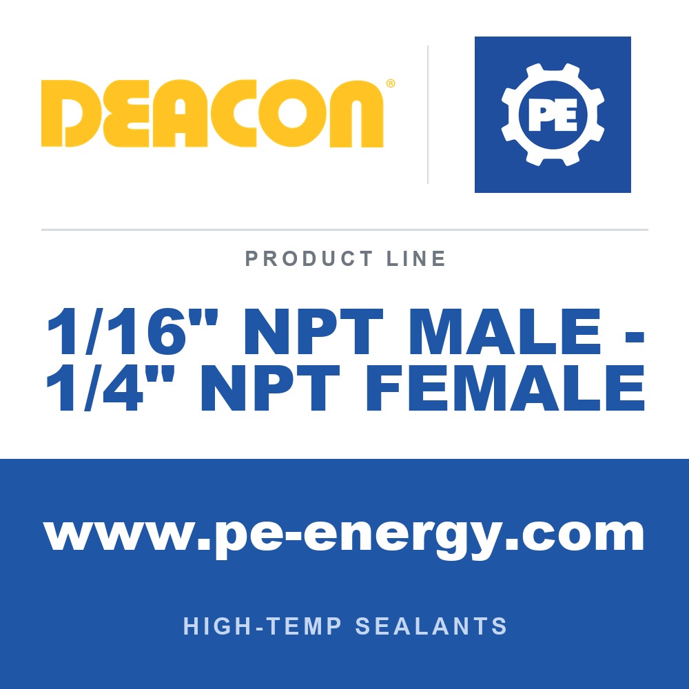 Deacon 1/16" NPT MALE - 1/4" NPT FEMALE - Deacon 1/16" NPT Male - 1/4" NPT Female