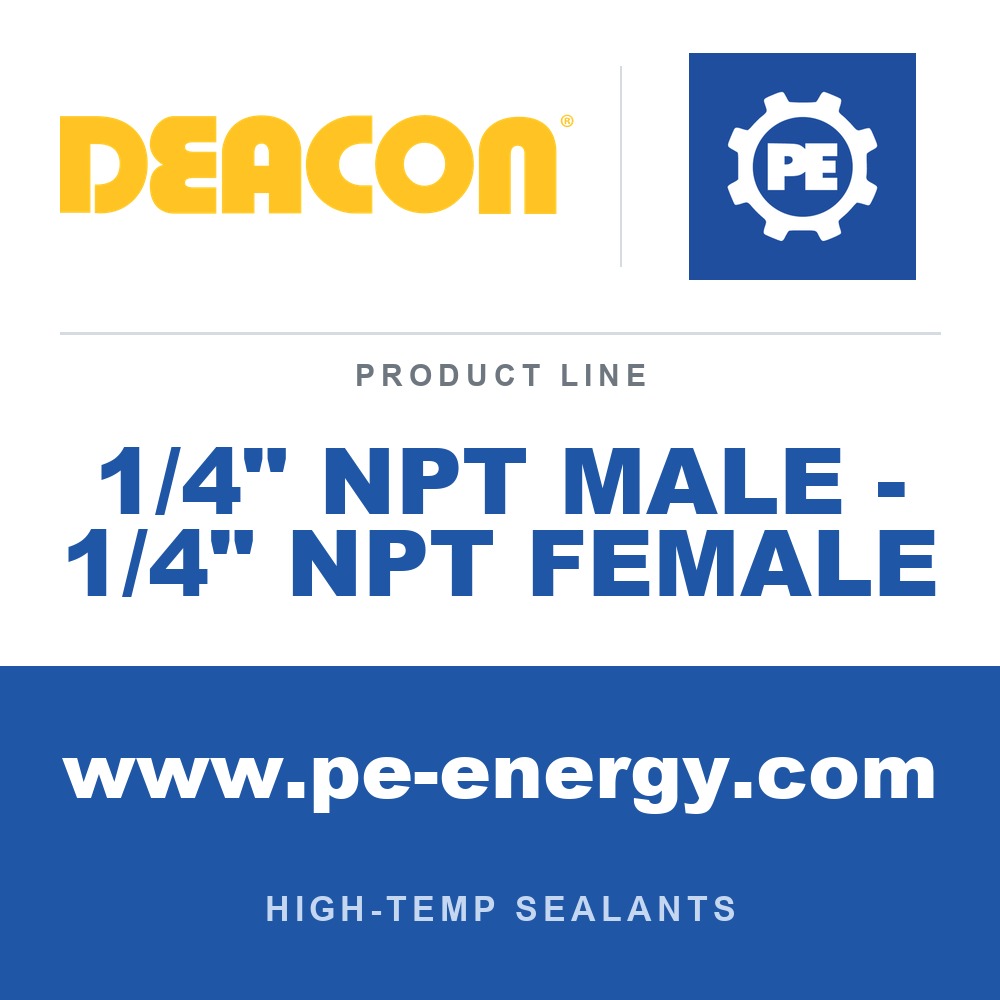 Deacon 1/4" NPT MALE - 1/4" NPT FEMALE - Deacon 1/4" NPT Male - 1/4" NPT Female