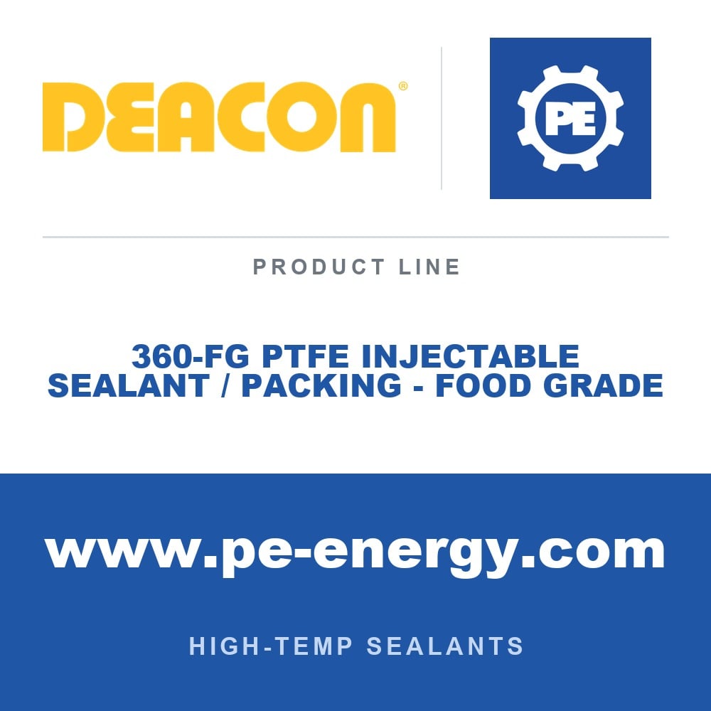 Deacon DCN-360-FG-PTFE-INJECTABLE-FOOD-GRADE - Deacon 360-FG PTFE Injectable Sealant / Packing - Food Grade