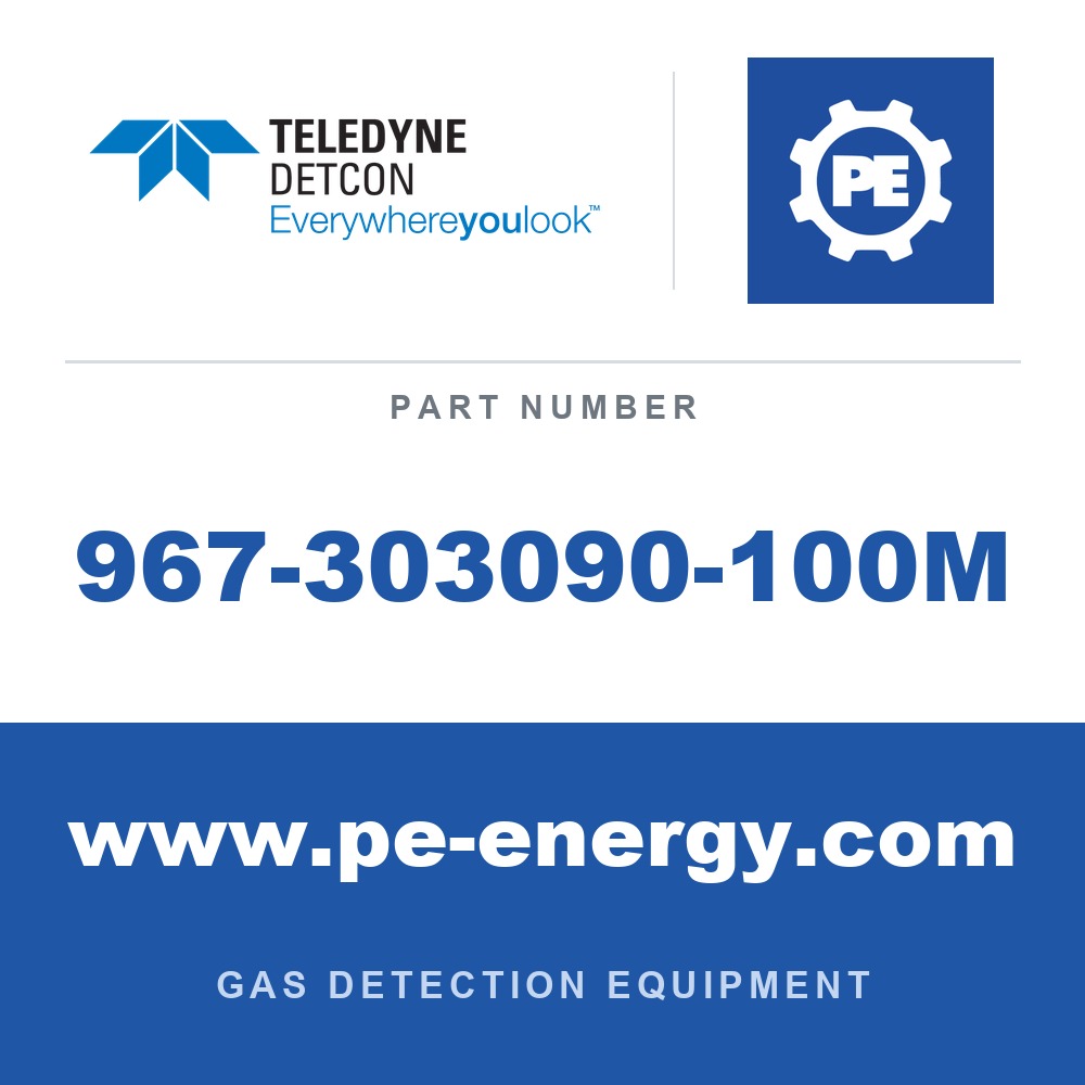 Detcon 967-303090-100M - Teledyne Detcon 967-303090-100M DM-700- Electro Chemical 0-100ppm H2S Sensor (DC) Assembly