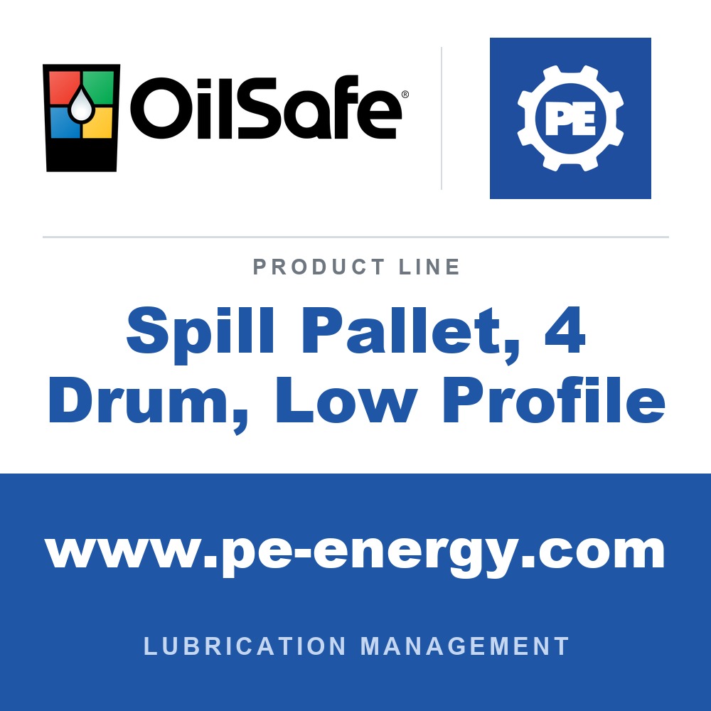 OilSafe Spill Pallet, 4 Drum, Low Profile - OilSafe Spill Pallet, 4 Drum, Low Profile