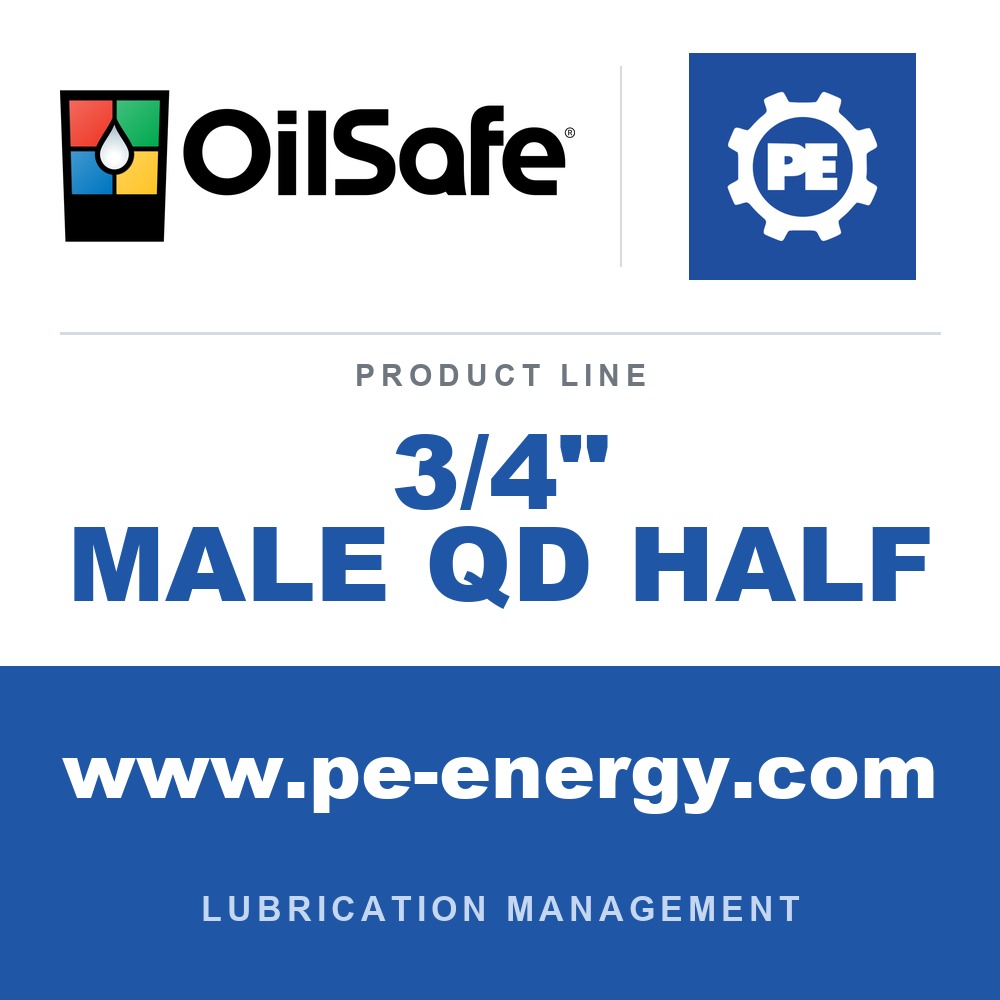 OilSafe 3/4" MALE QD HALF - OilSafe 3/4" MALE QD HALF