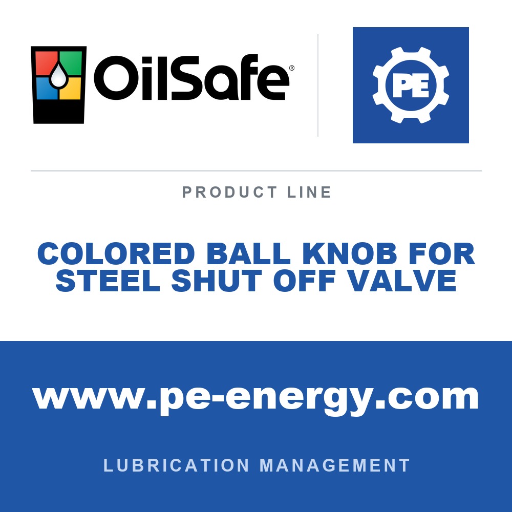 OilSafe COLORED BALL KNOB FOR STEEL SHUT OFF VALVE - OilSafe Colored Ball Knob for Steel Shut Off Valve